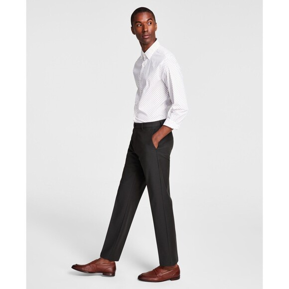 Michael Kors Mens Pattern Classic Fit Cotton Performance Pants Dark Olive, 40x32 - Picture 1 of 2